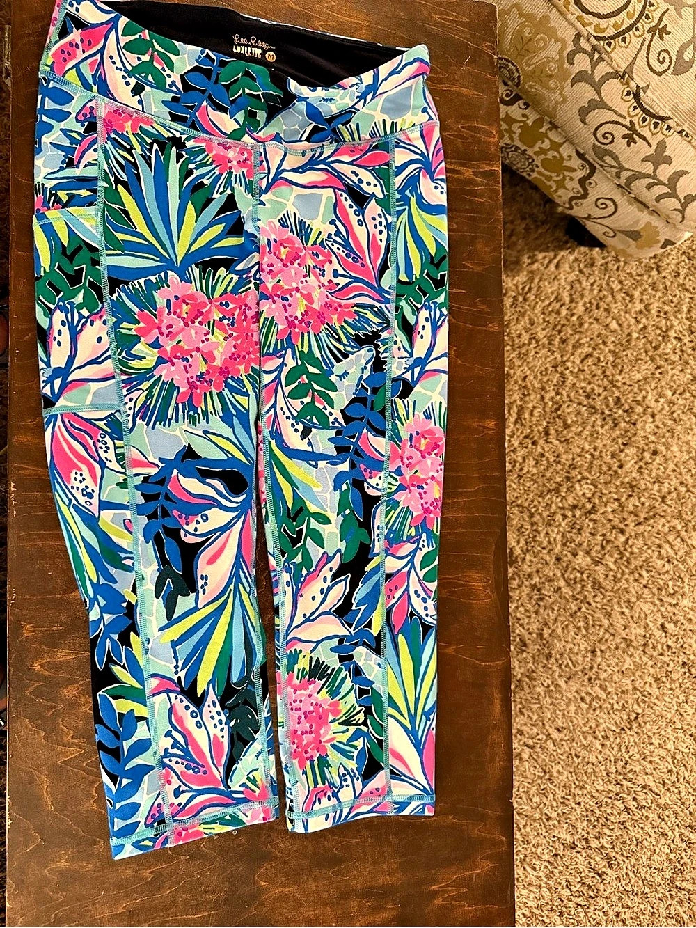 Lilly Pulitzer Luxletic Weekender High Rise Crop Legging Weekender Floral medium